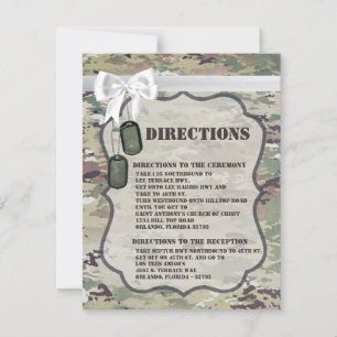 4.25x5.5 Direction Card Army Air Force OCP Camoufl Einladung