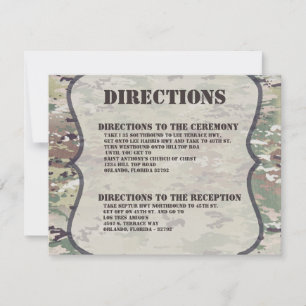 4.25x5.5 Direction Card Army Air Force OCP Camoufl Einladung