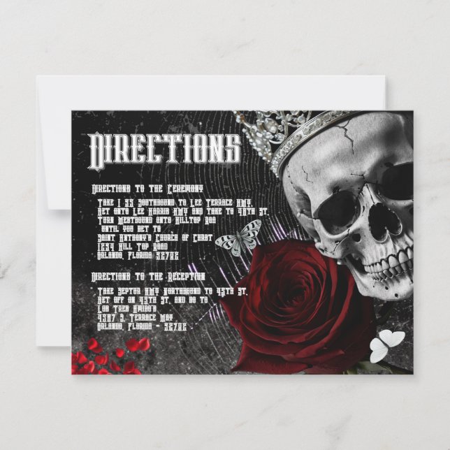 4.25x5.5 Direction Card Haunting Adeline Zade Mead Einladung (Vorderseite)