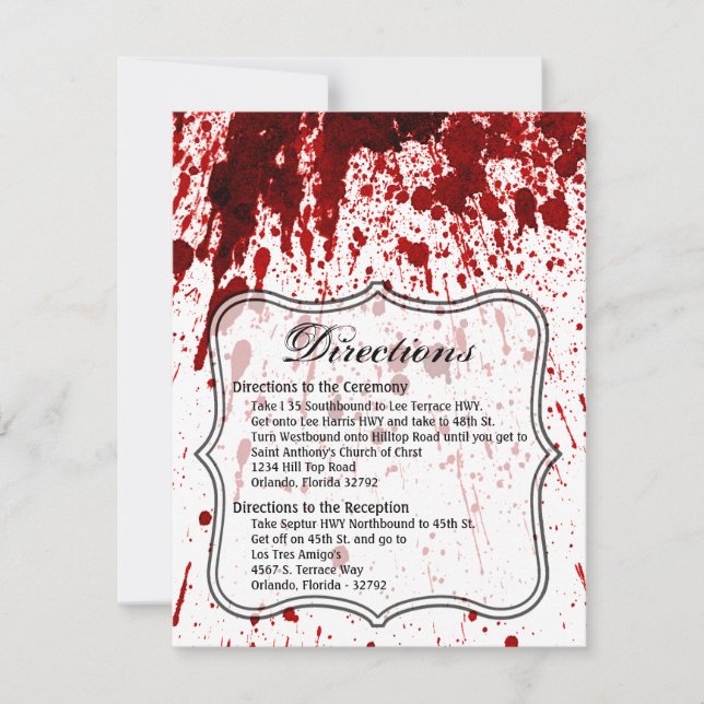 4.25x5.5 Direktionskarte Spritzer Vampire Got Einladung (Vorderseite)