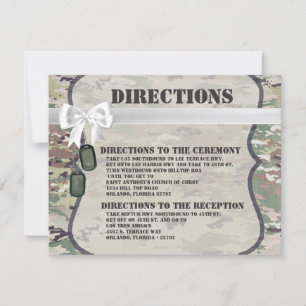 4,25x5,5 Richtungskarte Army Air Force OCP Camo Einladung