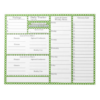 4-2-1 Mehltracker | Planer | Lebensmittelliste Notizblock
