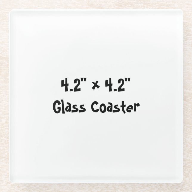 4,2" x 4,2" Glasuntersetzer (Vorderseite)