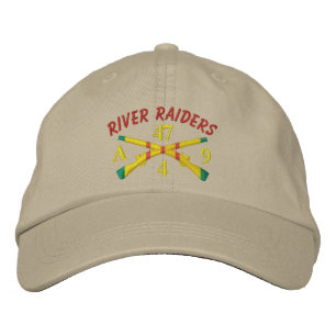 4/47. Crossed Rifles River Raiders Hat Bestickte Baseballkappe