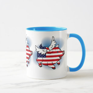 4.-4. Julith der patriotischen Fliegen-Schweine Tasse
