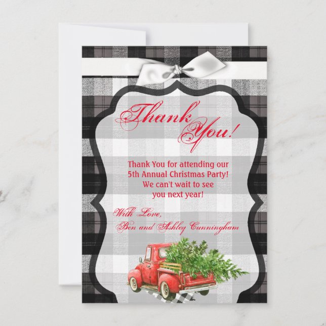 4,5 x 6,25 Carte de remerciements XMAS Truck Chris (Devant)