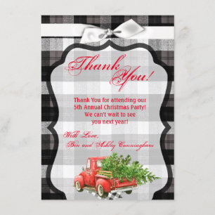 4,5 x 6,25 Carte de remerciements XMAS Truck Chris
