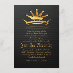 4,5" x 6,25" invitation royale de couronne de la