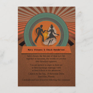 4,5 x 6,25 pouces Style rétro Invitation au mariag