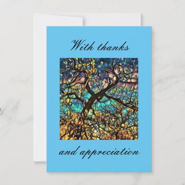 4,5 Zoll x 6,25 Zoll Flat Dankeschön Karte (Vorderseite)