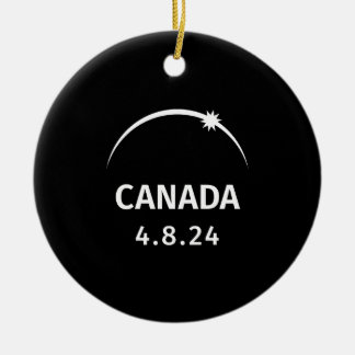 4.8.24 Solar Eclipse Canada Keramik Ornament