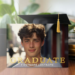 4 Abschluss Fotos mit Grad Party Folieneinladung
