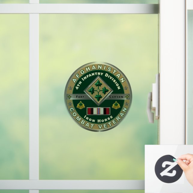 4. Abteilung Infanterie Afghanistan Veteran Fensteraufkleber (Zuhause)