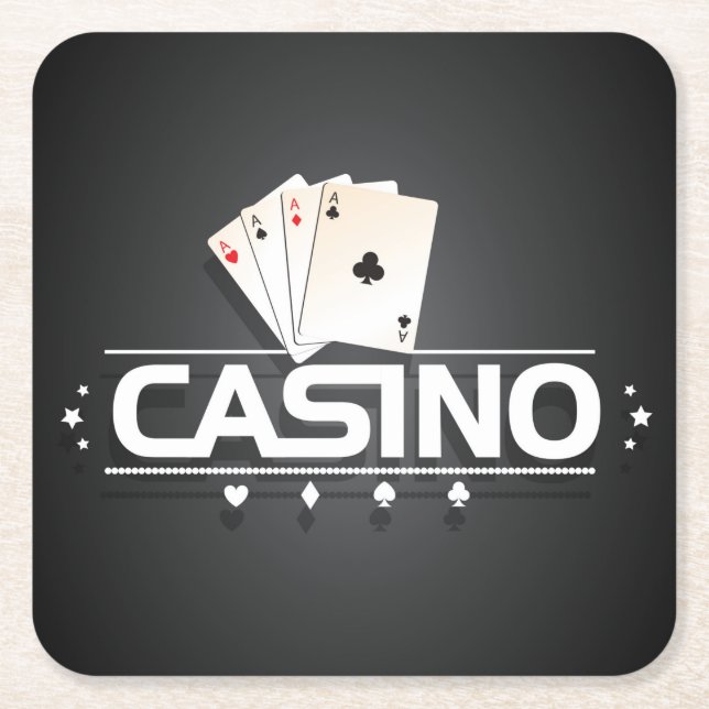 4 Aces Casino Untersetzer Set (Vorderseite)