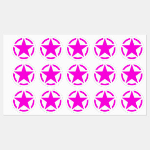 4 American Star Stencil Vintag Decals Etiketten
