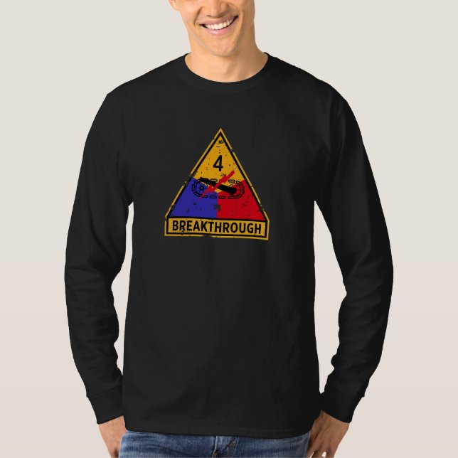 4. Armored Division "Breakthrough" Grunge Long T-Shirt (Vorderseite)