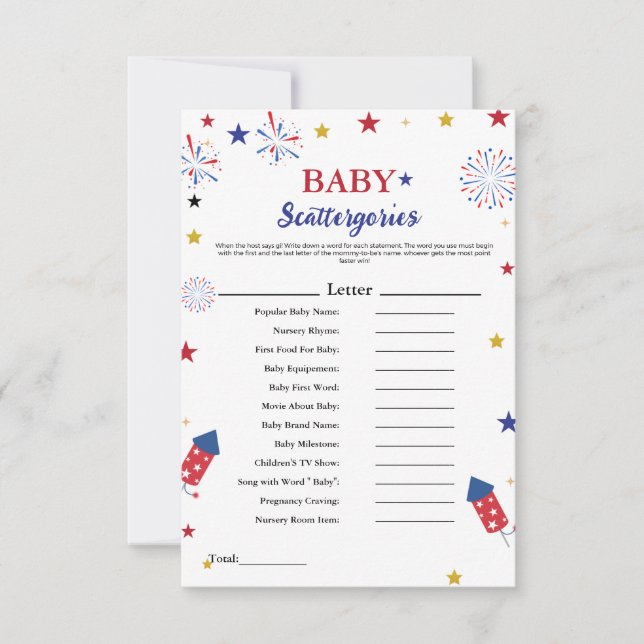 4. Baby Streuung Baby Dusche Spiel (Vorderseite)