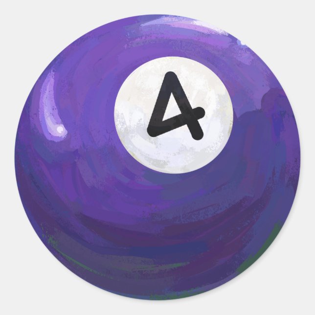 4 Ball Runder Aufkleber (Vorderseite)