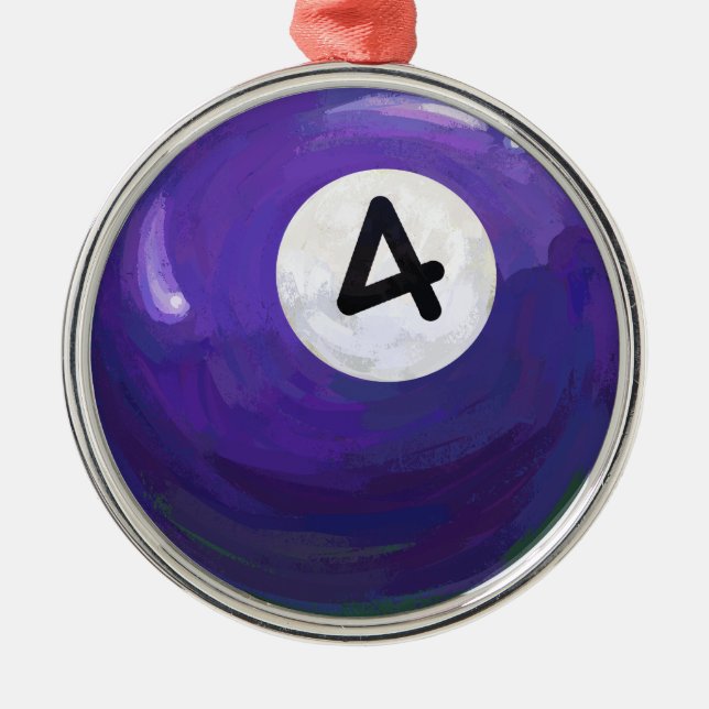 4 Ball Silbernes Ornament (Vorne)