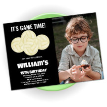 4 Balls Black Volleyball Geburtstag mit Foto