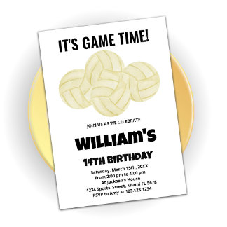 4 Balls Volleyball Geburtstag Einladungen