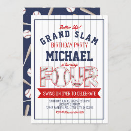 4. Baseball Geburtstag Einladung