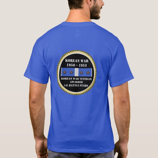 4 BATTLE STARS KOREAN KRIEG VETERAN T-Shirt (Rückseite)