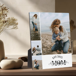 4 Benutzerdefinierte Fotocollage Beste Mutter über Fotoplatte