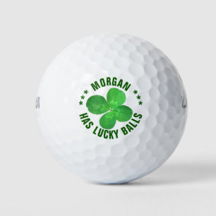 4 Blatt-Klee-Kleeblatt-lustiges personalisiertes Golfball