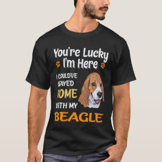 4 Blieb zu Hause mit meinem Beagle T-Shirt