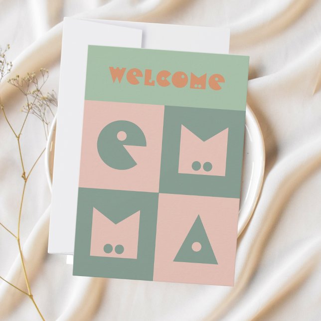 4 Briefe für den Namen eines jungen Mädchens Dankeskarte (Von Creator hochgeladen)