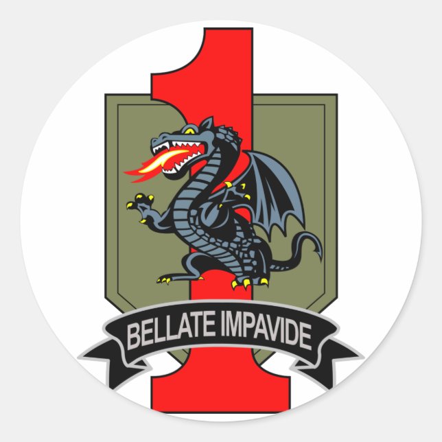 4. Brigade Runder Aufkleber (Vorderseite)