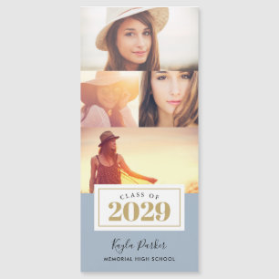 4 Cartes Faire-part de graduation magnétique photo