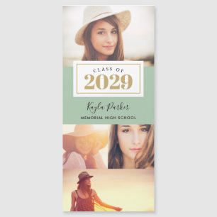 4 Cartes Faire-part de graduation magnétique photo