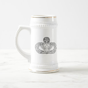 4 CES - Master CE Abzeichen - Stein Bierglas