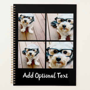 4 Collage de photos Texte facultatif — Peut modi