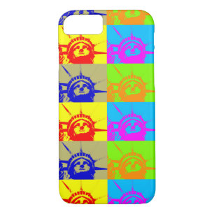 4 Color Pop Art Lady Liberty iPhone 7 Fall title_seo2