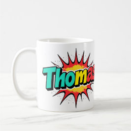 4 Color Thomas 1 - Retro Comic Kaffeetasse