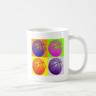 4 Colour Pop Art Basketball Kaffeetasse