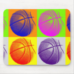 4 Colour Pop Art Basketball Mousepad