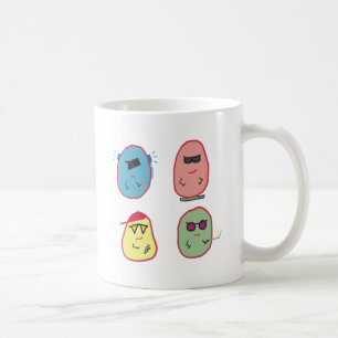 4 coole Bohnen Kaffeetasse