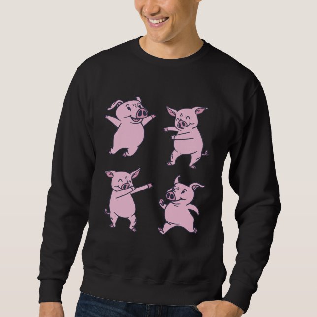 4 Cute Pigs Sweatshirt (Vorderseite)