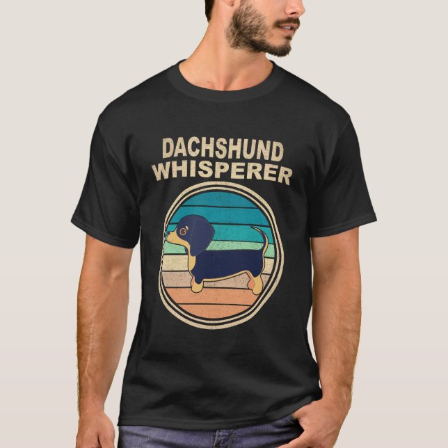 4 Dachshund-Flüsterer Vintage T-Shirt (Vorderseite)