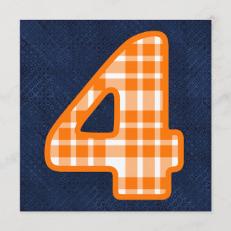 4. der Geburtstags-individueller Name orange Einladung