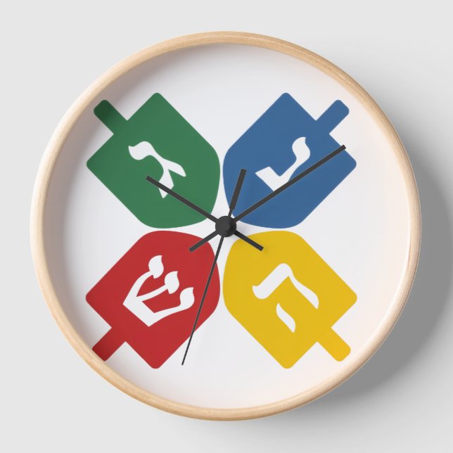 4 Dreidels Uhr (Vorderseite)