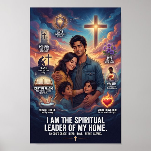 #4 Ein christlicher Mann lebt so Poster (Vorne)