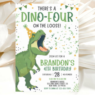 4. Einladung zum Dinosaurier-Geburtstag