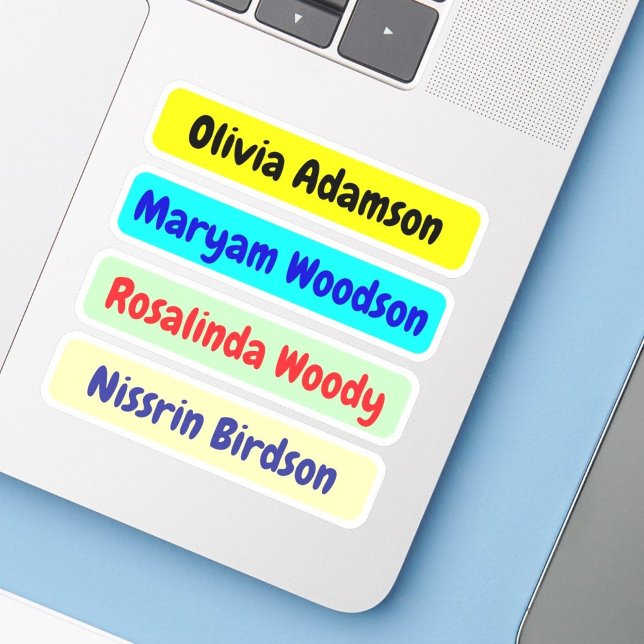 4 Etiketten - wasserdichte Aufkleber für lange / N (long lasting name stickers)