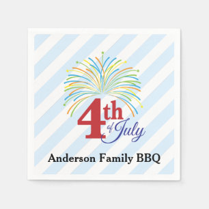 4. Familien-Grills des Juli-Feuerwerks-  Serviette