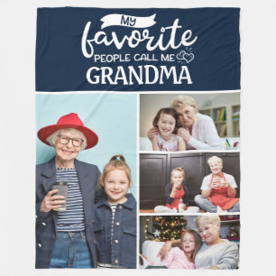 4 Familienfoto-Collage - Meine Lieblingsmenschen n Fleecedecke